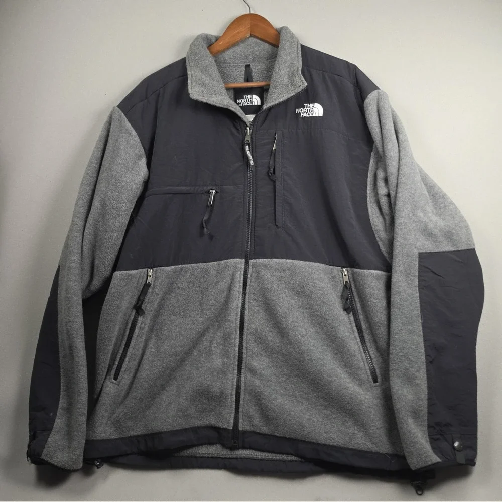 The North Face VTG Mens Large Denali Polartec 300 Fleece Jacket Charcoal Black